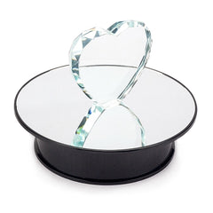 UNTCENT Display Turntable Rotating Display Stand AC Battery Operated, 20cm Mirror Top