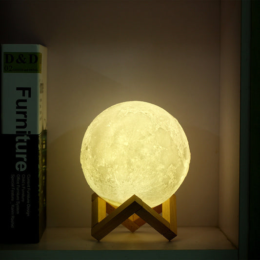 Leadleds Rechargeable 3D Moon Light USB LED Night Light Touch Switch for Baby Kids Children Gifts - Leadleds