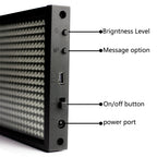 50cm P5mm Wifi Indoor LED Sign panel,12v Car Scrolling Ad Message board Green SMD display screen Support iOS phone input 2 sucker - Leadleds