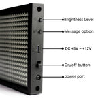 DC12V 66cm P5 White SMD Car truck Taxi Rear window Scrolling LED Display Board by  wireless Fast Programmable Support Car Charger - Leadleds