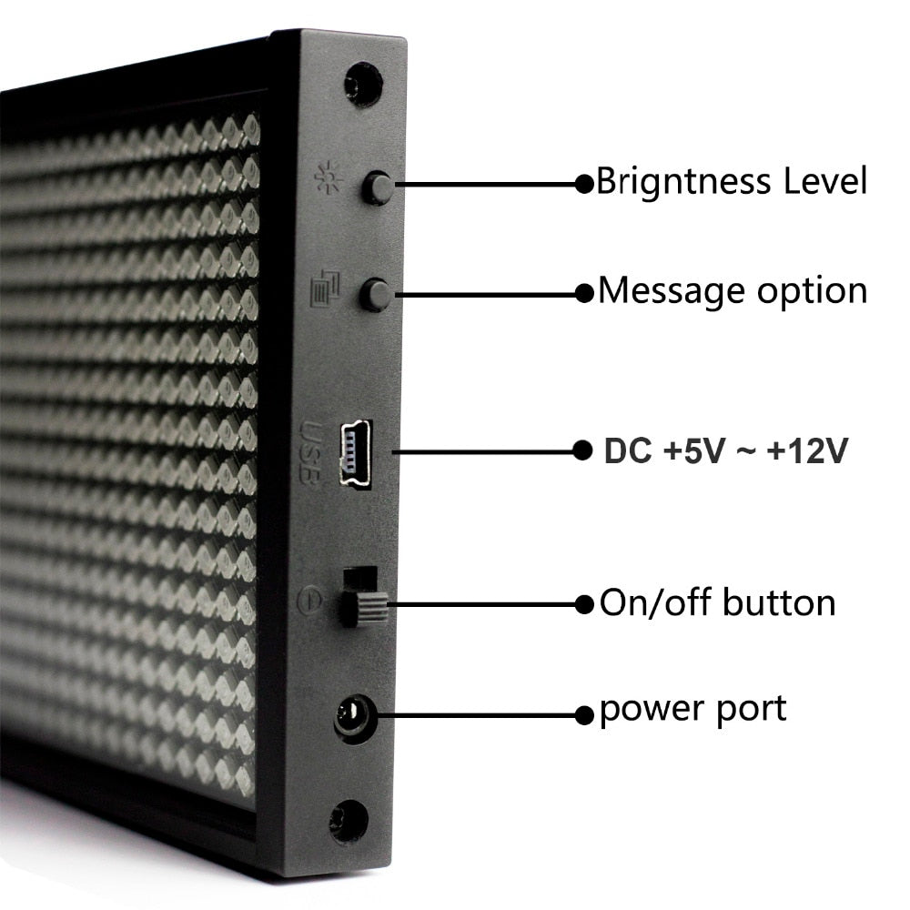 DC12V 66cm P5 White SMD Car truck Taxi Rear window Scrolling LED Display Board by  wireless Fast Programmable Support Car Charger - Leadleds