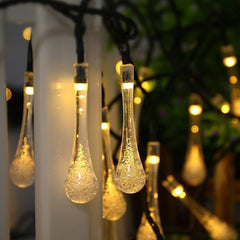 Leadleds Icicle Lights Solar Led String Light Water Drop Night Lamp for Garden Holiday Lighting - Leadleds