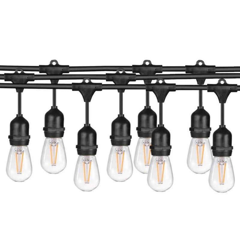 15m Outdoor LED String Lights Waterproof Commercial 2W E26 E27 Retro Edison Filament Bulb for Street Porch Garden Holiday Light - Leadleds Main image