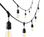 15m Outdoor LED String Lights Waterproof Commercial 2W E26 E27 Retro Edison Filament Bulb for Street Porch Garden Holiday Light - Leadleds