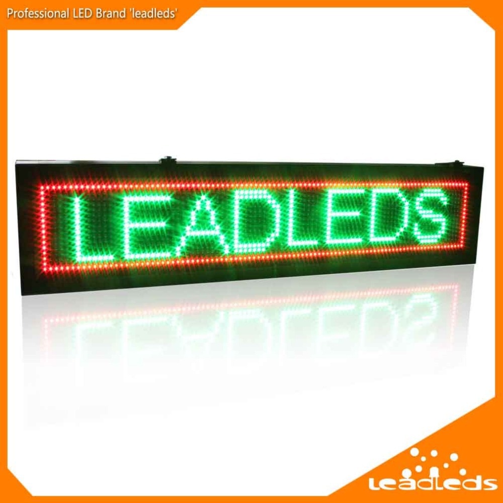 41 X 9.5 inches P10 Outdoor RGY Tri-color LED Sign Board Waterproof Programmable Display Scrolling Advertising Business - Leadleds