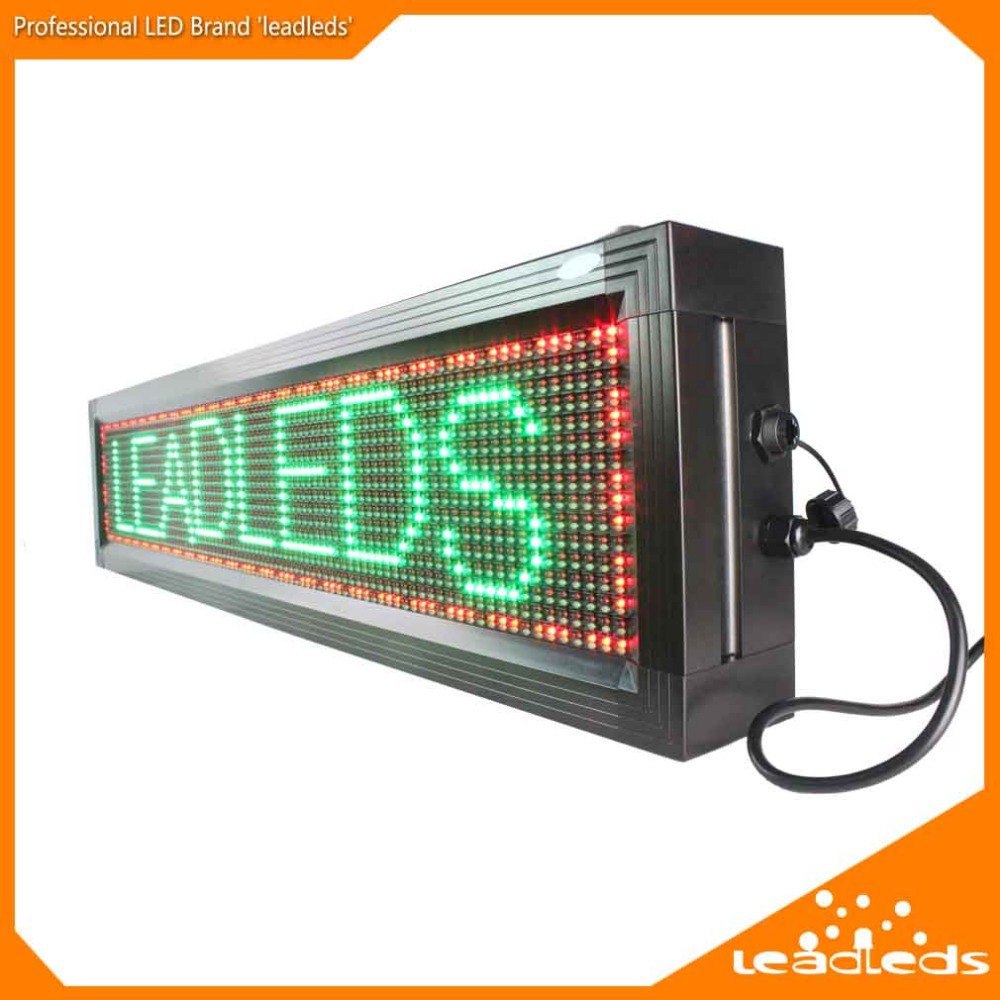 41 X 9.5 inches P10 Outdoor RGY Tri-color LED Sign Board Waterproof Programmable Display Scrolling Advertising Business - Leadleds