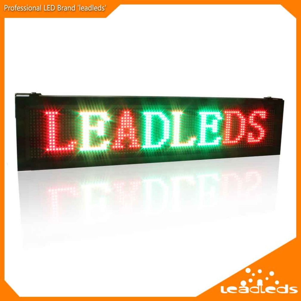 41 X 9.5 inches P10 Outdoor RGY Tri-color LED Sign Board Waterproof Programmable Display Scrolling Advertising Business - Leadleds