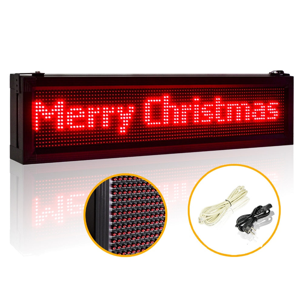 40inches waterproof Outdoor P10 Local area network (LAN) rapid Programmable Led Sign Scrolling Message Board for Your Business - Leadleds Main image