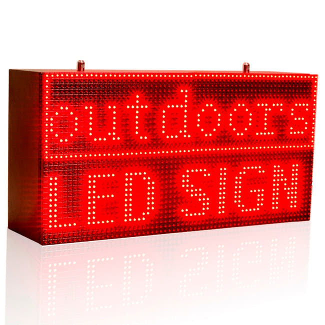 32*64cm Red Strong Programmable Led Sign with Scrolling Message Display For P10 FULLY Outdoor Use led display - Leadleds Главное изображение товара