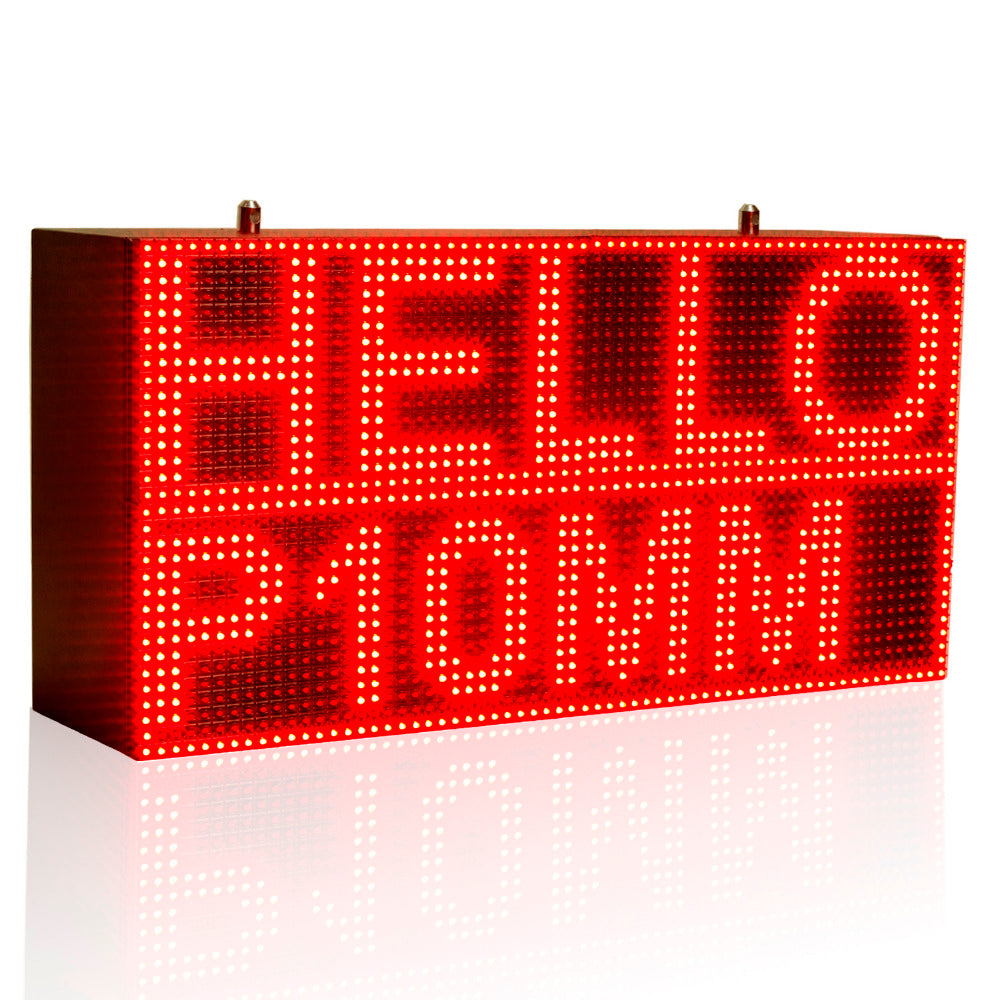 32*64cm Red Strong Programmable Led Sign with Scrolling Message Display For P10 FULLY Outdoor Use led display - Leadleds