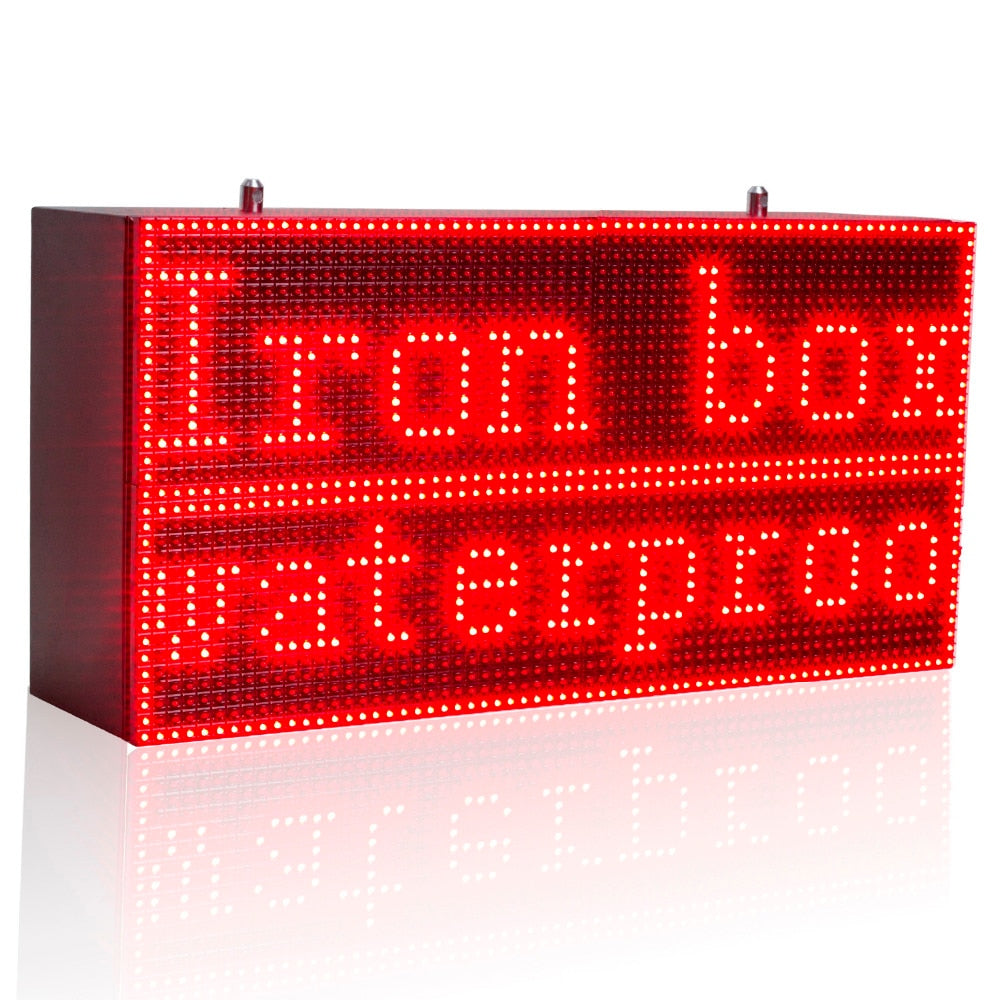 32*64cm Red Strong Programmable Led Sign with Scrolling Message Display For P10 FULLY Outdoor Use led display - Leadleds