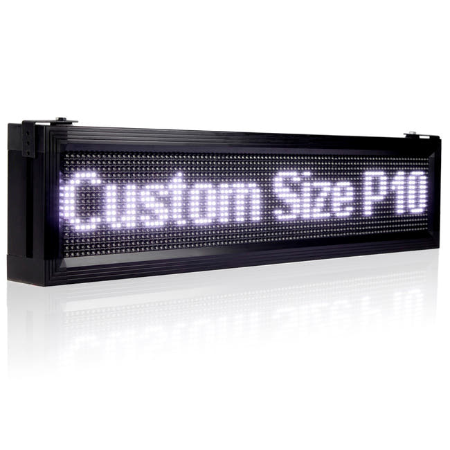 Leadleds P10 Outdoor LED Sign Waterproof Scrolling Message Display Board for Your Store, White - Leadleds Main image