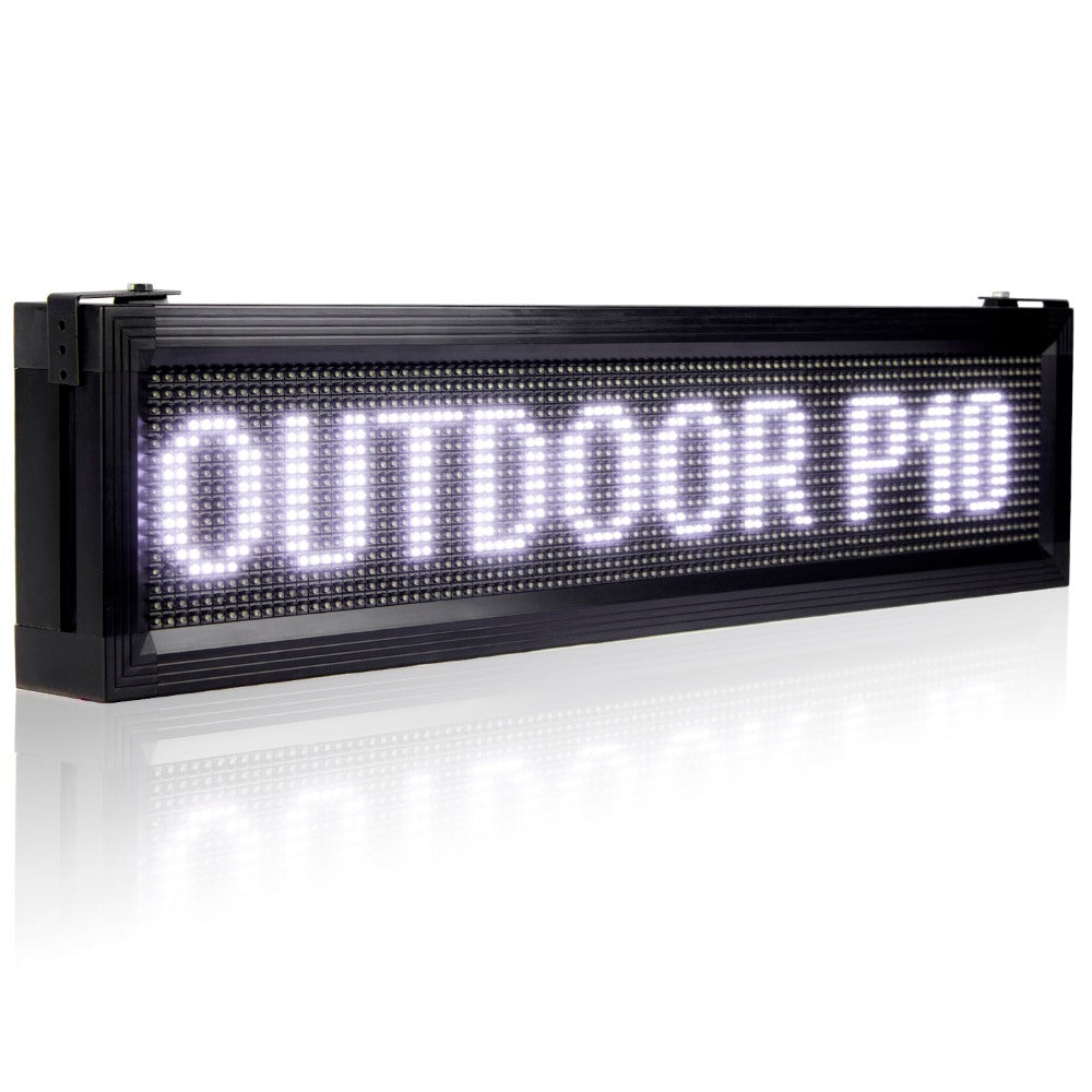 Leadleds P10 Outdoor-LED-Schild, wasserdichte Anzeigetafel mit Laufschrift  für Ihr Geschäft, Weiß