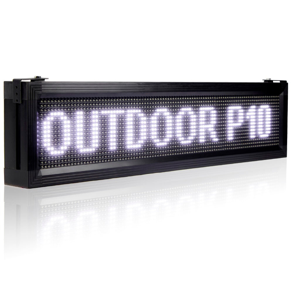 Leadleds P10 Outdoor LED Sign Waterproof Scrolling Message Display Board for Your Store, White - Leadleds