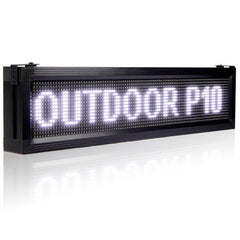 Leadleds P10 Outdoor LED Sign Waterproof Scrolling Message Display Board for Your Store, White - Leadleds