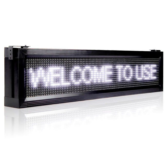Leadleds P10 Outdoor LED Sign Waterproof Scrolling Message Display Board for Your Store, White - Leadleds Secondary image