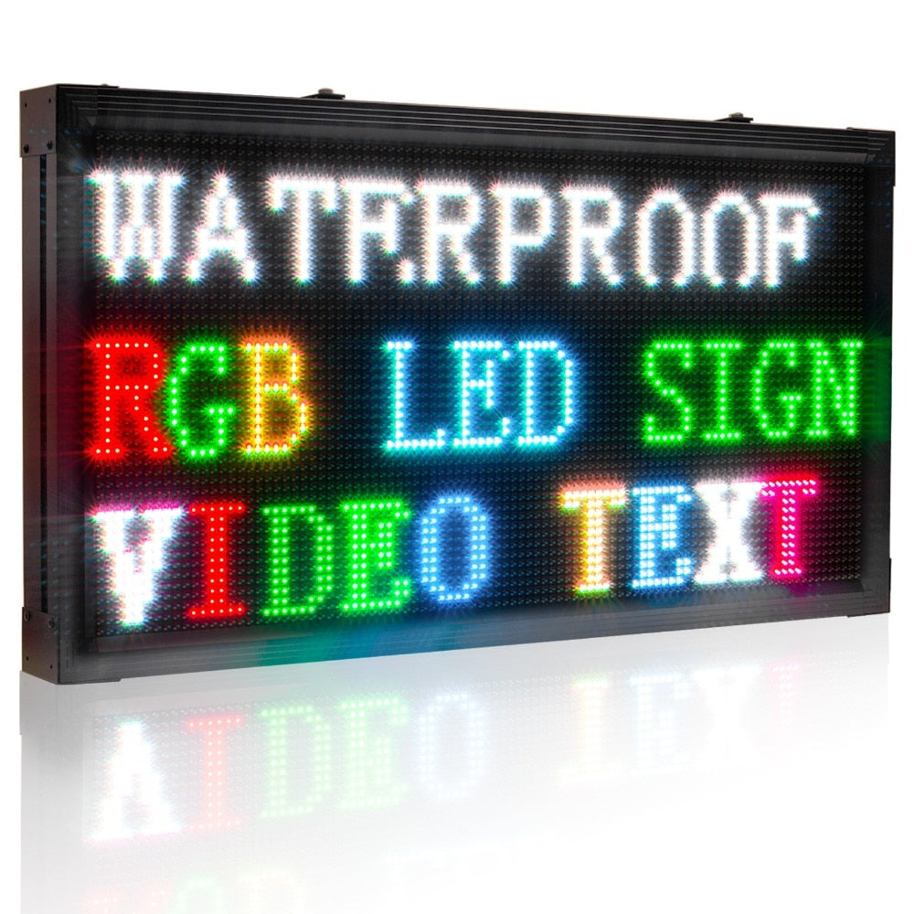 Leadleds P10 Vollfarbiges LED-Beleuchtungsprogramm für den Außenbereich, mehrzeilige Botschaft, 104 x 56 cm, für Schaufenster Zweitbild