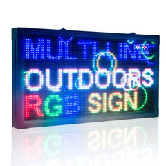 Leadleds P10 Full Color Outdoor Led Lighting Program Multi-line Message 104 x 56cm for Storefront - Leadleds