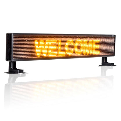 Car Rear Window Led Sign Electronic Banner Amber Message with 9FT Cable, DC9v-36v - Leadleds