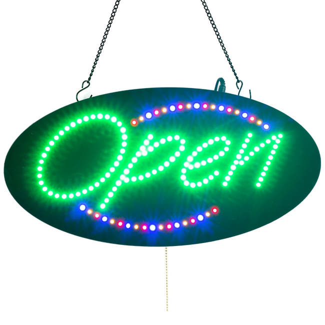 Leadleds Neon Open Sign Multicolor 3 Light Modes for Beauty Salon Nail Sushi Bakery Barber Massage - Leadleds Main image