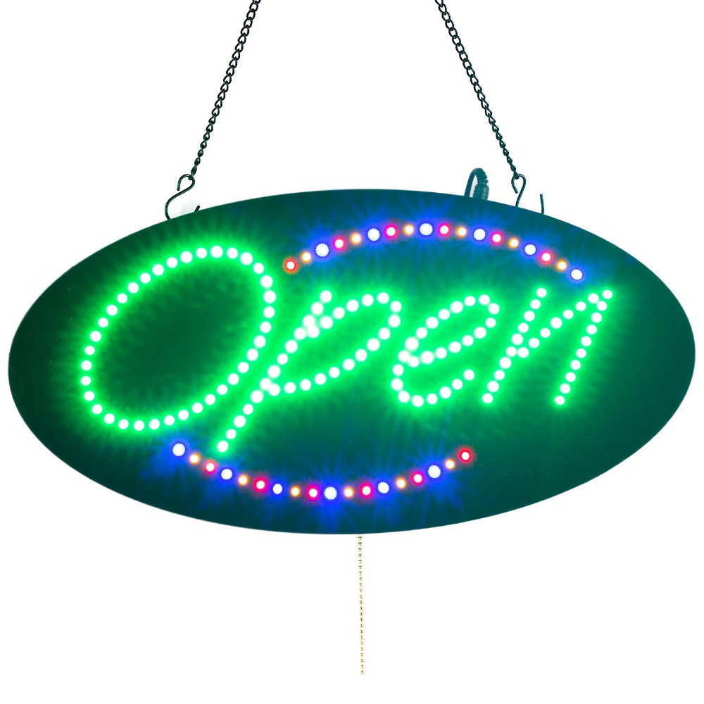 Leadleds Neon Open Sign Multicolor 3 Light Modes for Beauty Salon Nail Sushi Bakery Barber Massage - Leadleds