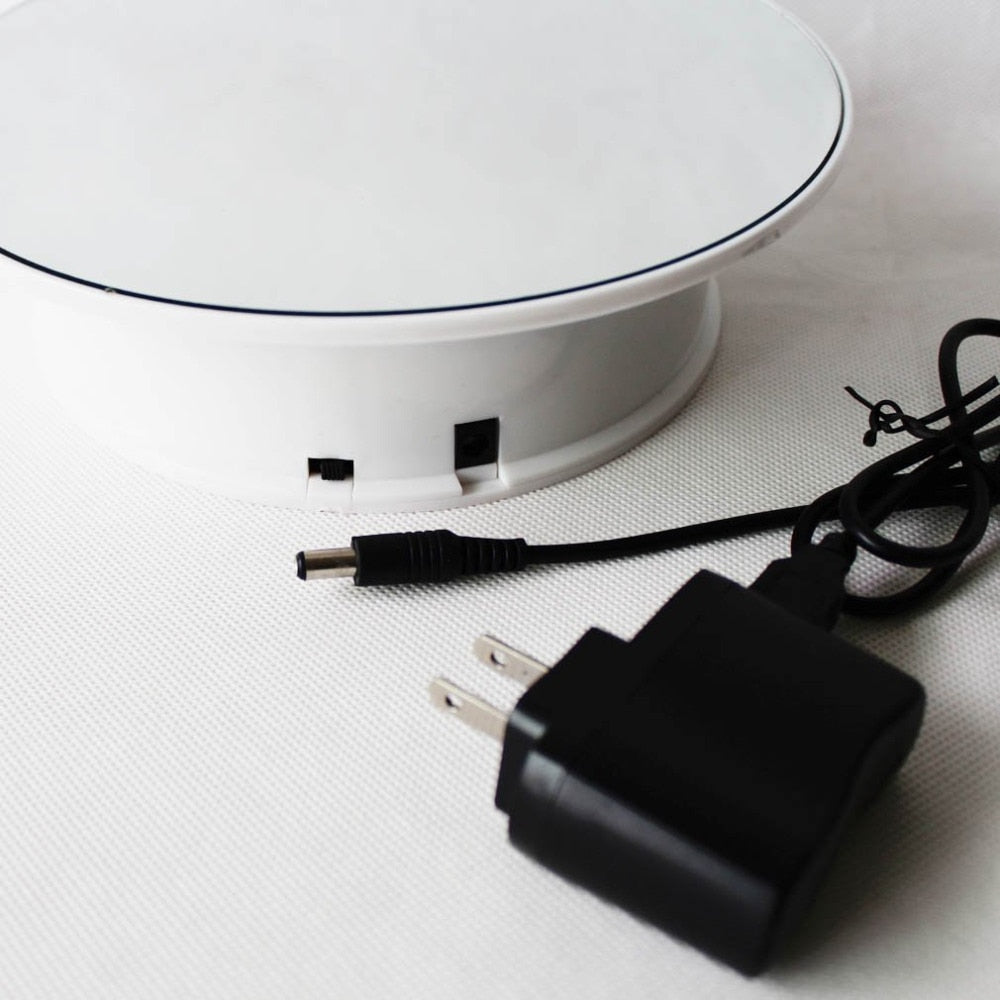UNTCENT Soporte de exhibición de mesa de 8 pulgadas, tocadiscos electrónico, enchufe de CA, funciona con pilas con tapa de espejo Imagen secundaria del producto