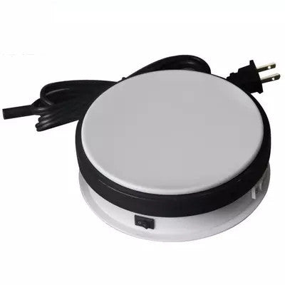 15cm White Electric Motorized Display Stand Rotating Turntable for Jewelry Model show and 4k 3D HD video rotation photography - Leadleds