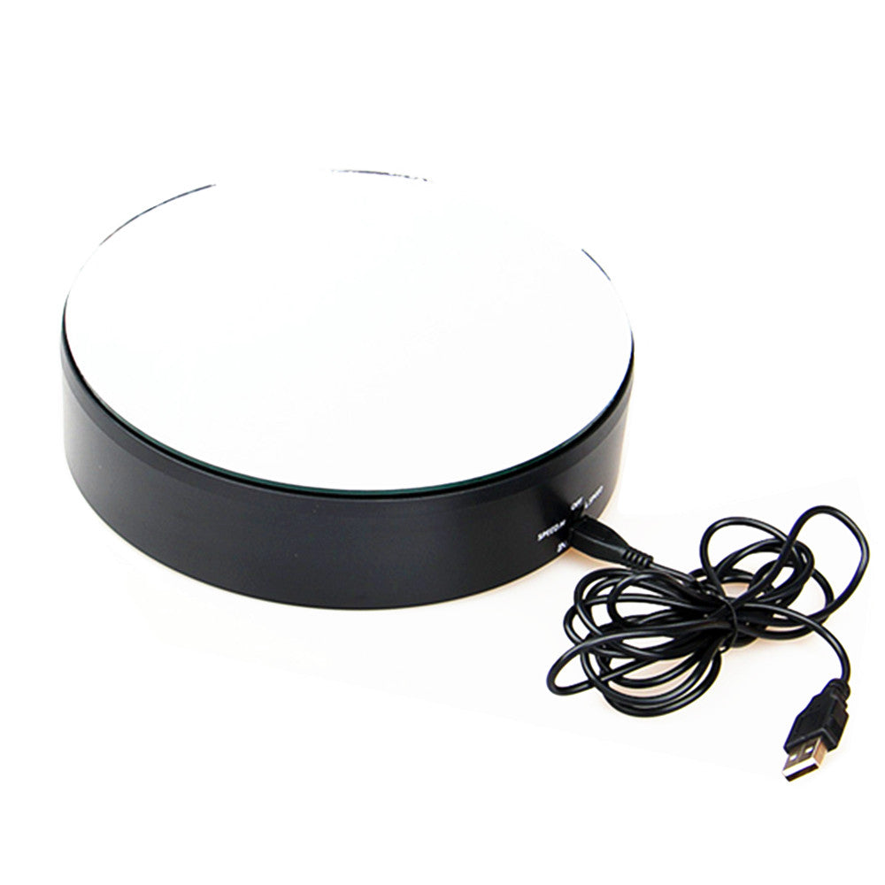 Load 5kg Mirror glassTop Rotating display stand electric turntable High grade watch jewelry camera video shooting - Leadleds