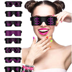 Leadleds 8 Modes Animation Flash Led Party Glasses USB charge DJ Luminous Glasses Concert light