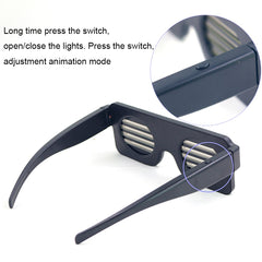 Leadleds 8 modos de animación Flash Led gafas de fiesta carga USB DJ gafas luminosas luz de concierto