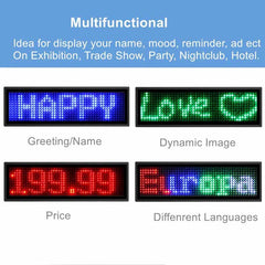 Leadleds Bluetooth LED Name Badge Rechargeable Name Tag