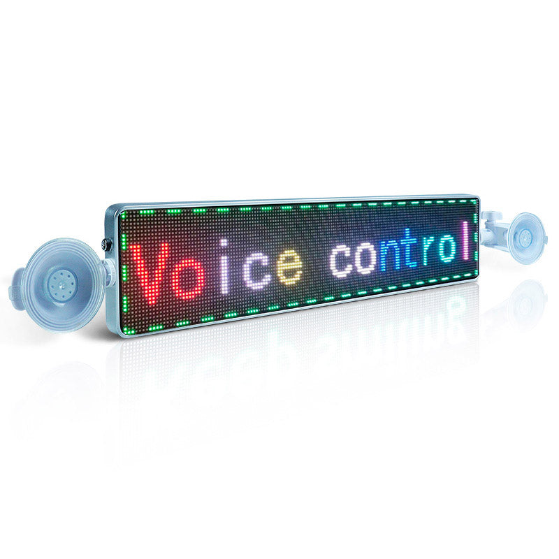 Leadleds Led Car Sign Scrolling Message Board Voice Activated Remote Control Imagen principal del producto
