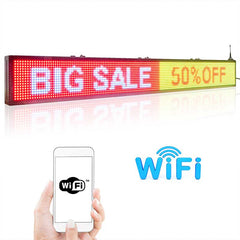 Leadleds 52in Scrolling Remote Control Led Sign Board Color Message Board Animation Open Sign