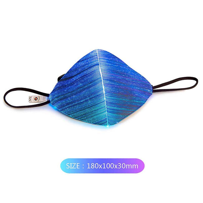 Leadleds LED Rave Mask 7C Luminous Light for Men Women Face Mask Music Party Halloween LightUp Mask Imagen secundaria del producto