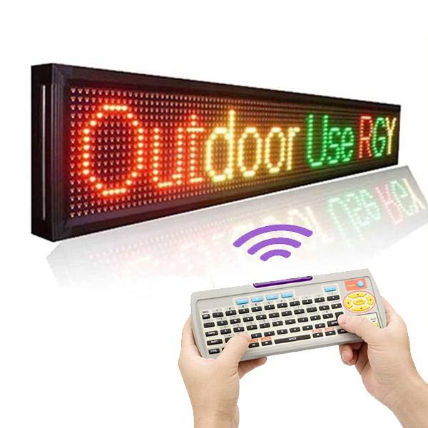 Remote Light Sign Come In Leadleds Remote Led Sign Outdoor Waterproof 3 Colors Display Ultra Bri ...