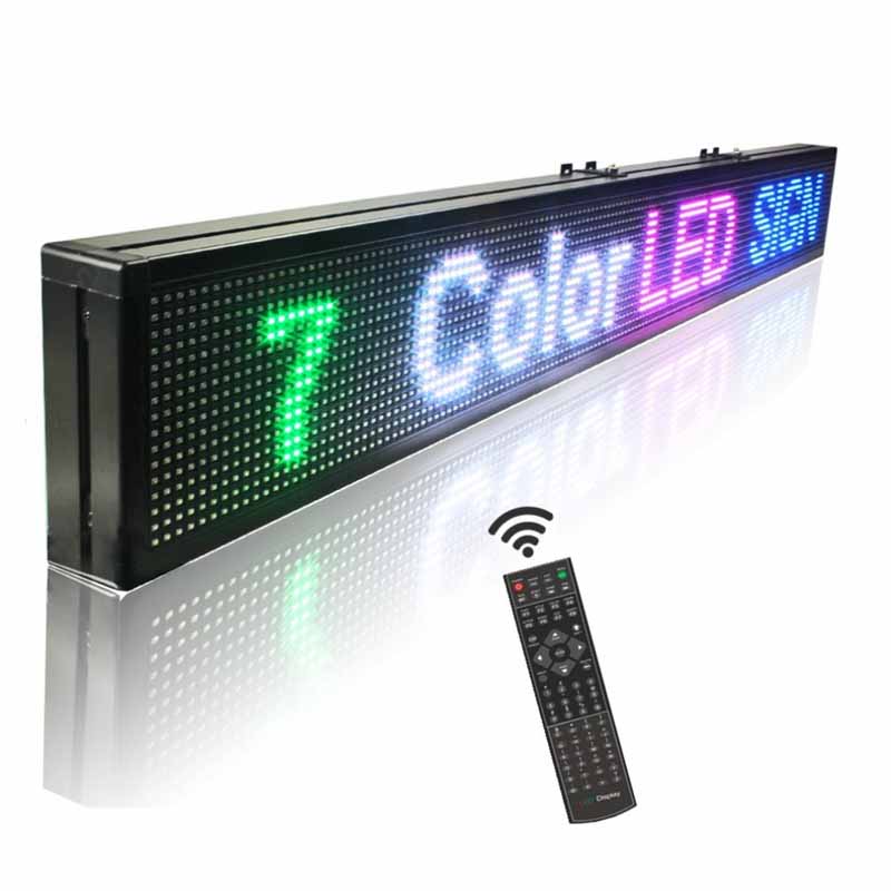 Leadleds 52in Scrolling Remote Control Led Sign Board Color Message Board Animation Open Sign Secondary image