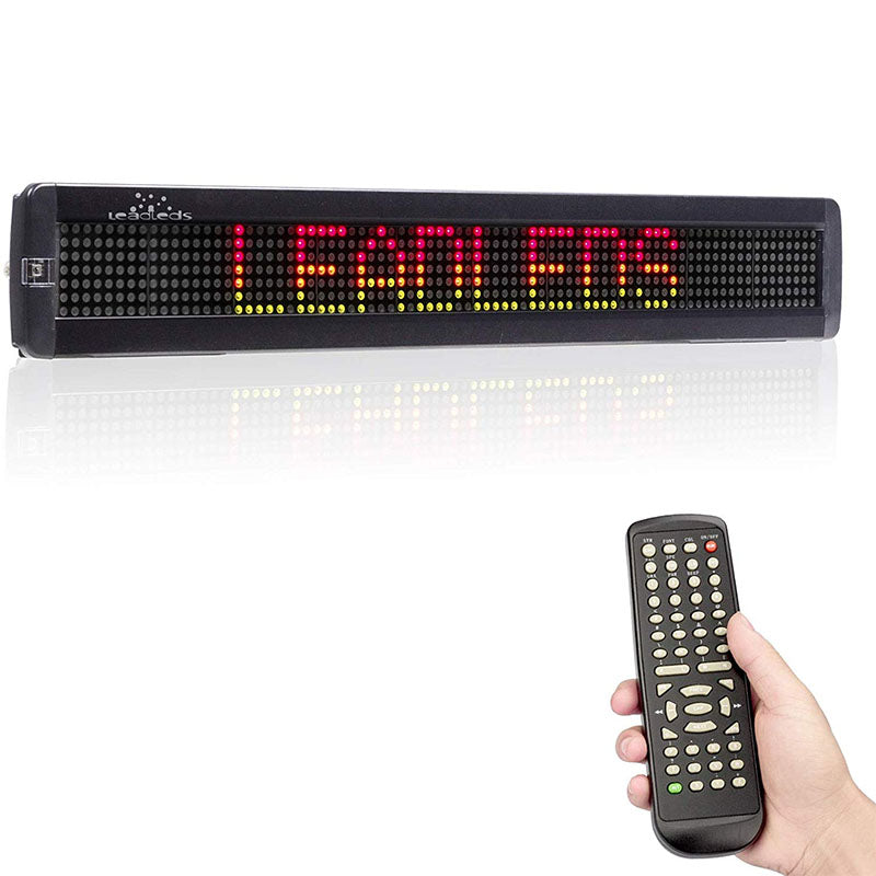 Remote led sign board scrolling tricolor message