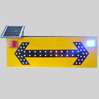 Leadleds 47in Solar Powered Road Arrow Sign Waterproof Warning Sign Light-dependent Control