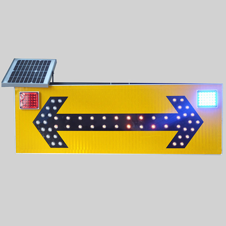 Leadleds 47in Solar Powered Road Arrow Sign Waterproof Warning Sign Light-dependent Control