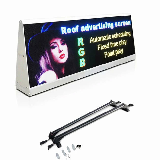Leadleds Double Face LED Video Screen Car Top Advertising Sign Taxi Roof Digital Signage Main image