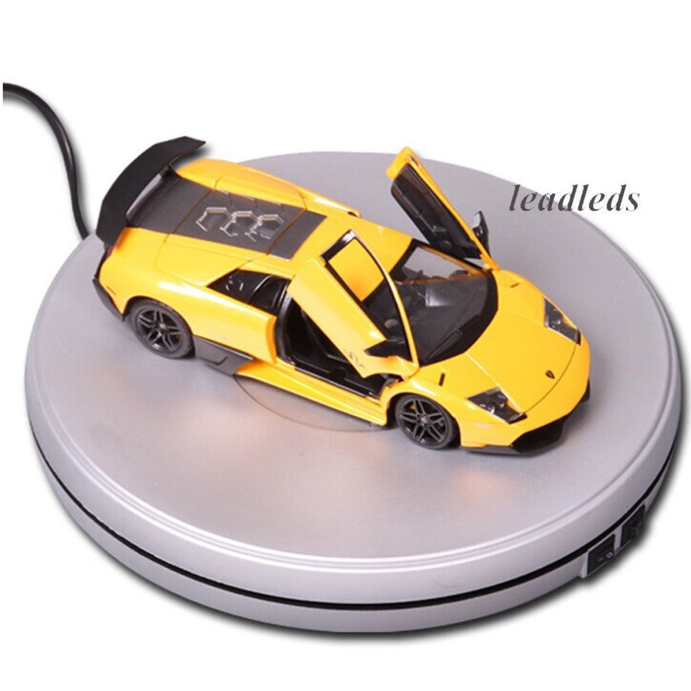 Electric Rotating Display Stand with Bright LED Great for Photography