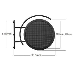 Round Shaped Outdoor Led Video Display Waterproof with Neon by Phone Control Message, Dia 60cm