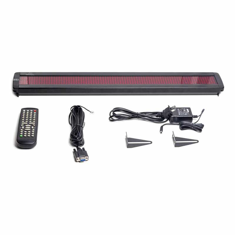 Leadleds 26 x 4 Inches Remote LED Sign Programmable Scrolling Message Board for Business, Store（RGY 3 Colors） - Leadleds