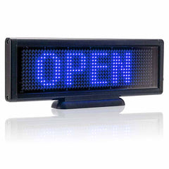 Leadleds Mini Led Sign Rechargeable USB Programmable Message Board Portable Led Text Sign, 8.6 x3in