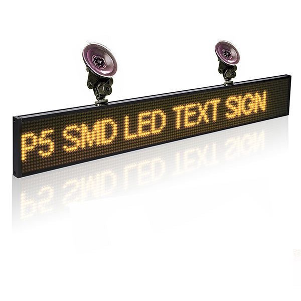 Leadleds Electronic Signs for Car Shop Office Window Advertising Display Board by Phone Control Message, Amber lights