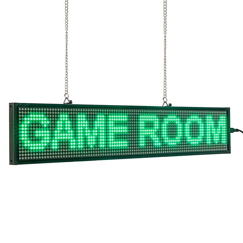 Leadleds Green Message Board Indoor Scrolling Led Sign Programmable WiFi Control