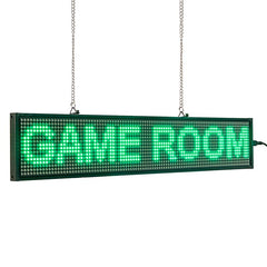 Leadleds Green Message Board Indoor Scrolling Led Sign Programmable WiFi Control