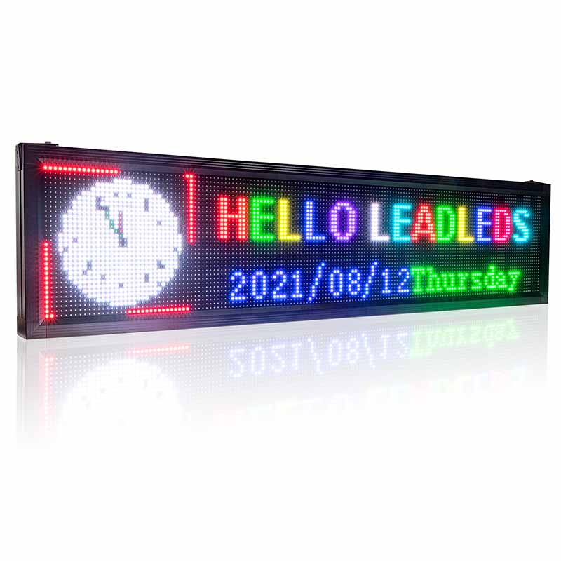 Leadleds 66x15in Roadside Signage Led Scrolling Message Display Board