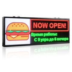 Leadleds 64 in Led Bar Sign Neon Open Message Board Custom Led Sign Full Color by Ethernet
