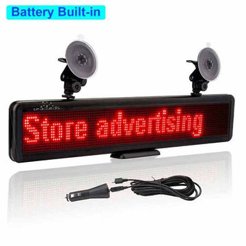 LED Car Sign, Scrolling LED Sign,Programmable Flexible LED Matrix Panel,  Bluetooth APP Control, DIY Design Text, Patterns, Animations, 15x 4 